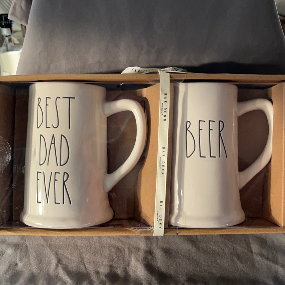 Rae Dunn - BEST DAD EVER/BEER - steins